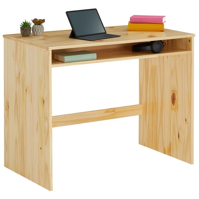 Schreibtisch ALICE Mit Ablagefach In Natur 1 Schreibtisch ALICE Mit Ablagefach In Natur