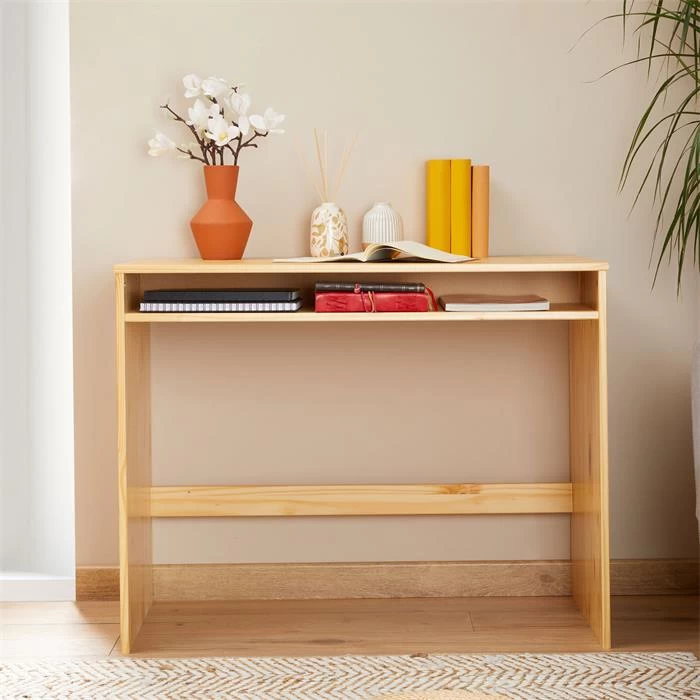 Schreibtisch ALICE Mit Ablagefach In Natur 2 Schreibtisch ALICE Mit Ablagefach In Natur – Bild 2