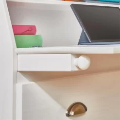 Sekretär GOMES Mit 3 Schubladen Und 2 Fächer Aus Kiefer Weiß -Berühmt Möbel 7270 AC5