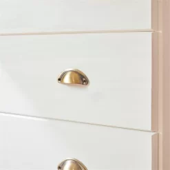 Sekretär GOMES Mit 3 Schubladen Und 2 Fächer Aus Kiefer Weiß -Berühmt Möbel 7270 AC8