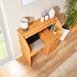 Sekretär TOM Mit 2 Schubladen, Rollladen Und 1 Tür Aus Massiver Kiefer Gebeizt 9 Sekretär TOM Mit 2 Schubladen, Rollladen Und 1 Tür Aus Massiver Kiefer Gebeizt -Berühmt Möbel 7276 AC5