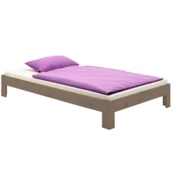 Futonbett Thomas 90 X 190 Cm Taupe Lackiert