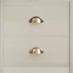 Schreibtisch LANA Aus Kiefer In Grau Mit 5 Schubladen Und Muschelgriffen 11 Schreibtisch LANA Aus Kiefer In Grau Mit 5 Schubladen Und Muschelgriffen -Berühmt Möbel 7280 AC6