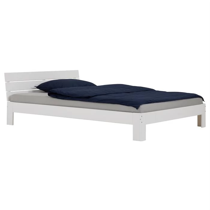 Massivholzbett THOMAS 140x200 Cm, In Weiß 2 Massivholzbett THOMAS 140x200 Cm, In Weiß – Bild 2