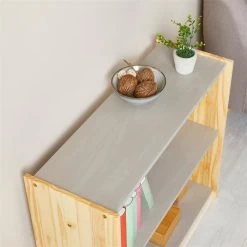 Regal, Kiefer Massiv Natur/grau Mit 3 Böden 8 Regal, Kiefer Massiv Natur/grau Mit 3 Böden -Berühmt Möbel 76003 A0 3N