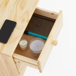 Nachttisch RONDO Aus Kiefer Mit 2 Schubladen, In Natur 10 Nachttisch RONDO Aus Kiefer Mit 2 Schubladen, In Natur -Berühmt Möbel 8001 4