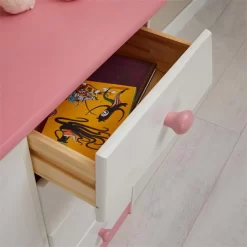 Kommode RONDO Mit 4 Schubladen, Kiefer In Weiß/rosa 9 Kommode RONDO Mit 4 Schubladen, Kiefer In Weiß/rosa -Berühmt Möbel 80043 AC4