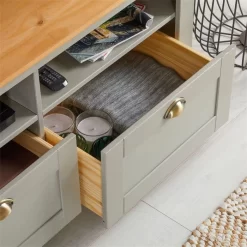 TV Lowboard BOLTON Mit 2 Schubladen, Kiefer In Grau/braun -Berühmt Möbel 80131 AC4 N