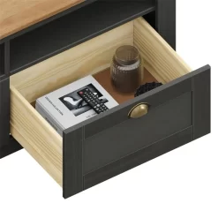 TV Lowboard BOLTON Mit 2 Schubladen, Kiefer In Anthrazit/braun -Berühmt Möbel 80132 3
