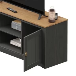 TV Lowboard BOLTON Mit 2 Türen, Kiefer In Anthrazit/braun -Berühmt Möbel 80137 3