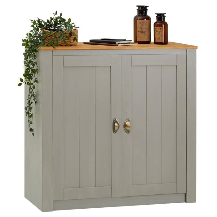 Kommode BOLTON Mit 2 Türen, Kiefer In Grau/braun 1 Kommode BOLTON Mit 2 Türen, Kiefer In Grau/braun