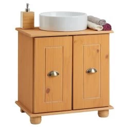 Waschbeckenunterschrank COLMAR Mit 2 Fächer Gebeizt/gewachst