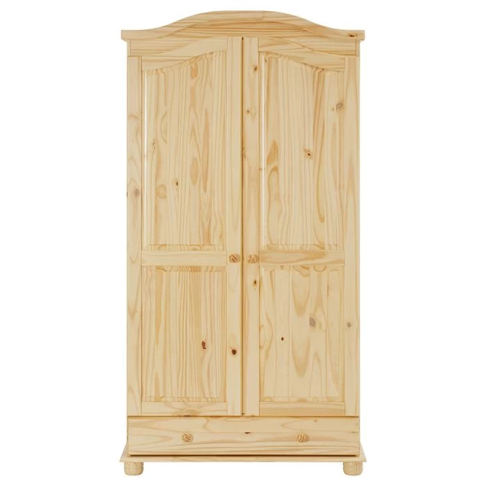 Kleiderschrank BERGEN Mit 2 Türen, Kiefer Natur 2 Kleiderschrank BERGEN Mit 2 Türen, Kiefer Natur – Bild 2