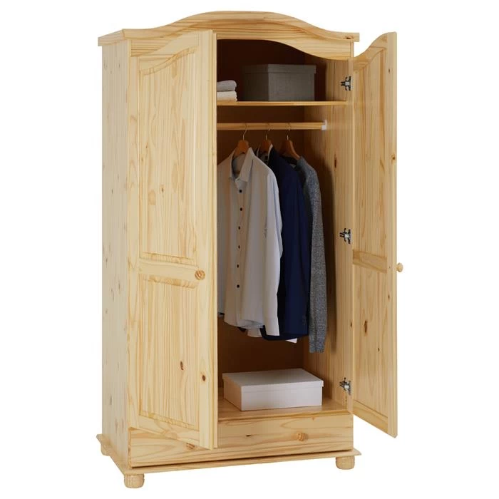 Kleiderschrank BERGEN Mit 2 Türen, Kiefer Natur 3 Kleiderschrank BERGEN Mit 2 Türen, Kiefer Natur – Bild 3