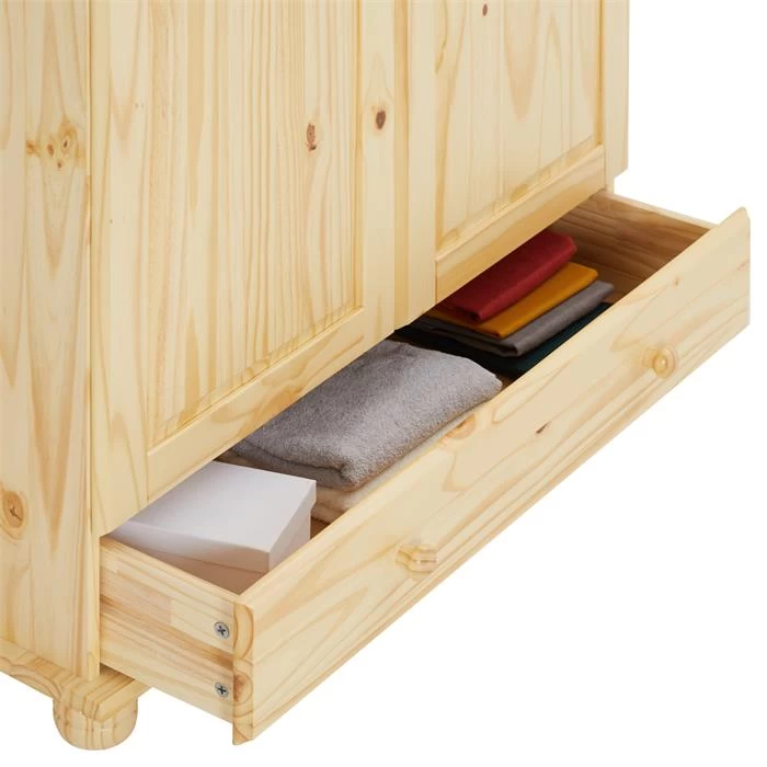 Kleiderschrank BERGEN Mit 2 Türen, Kiefer Natur 4 Kleiderschrank BERGEN Mit 2 Türen, Kiefer Natur – Bild 4
