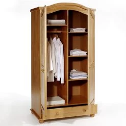 Kleiderschrank BERGEN Mit 2 Türen, Kiefer Honigfarben -Berühmt Möbel 8072 2