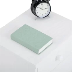 Nachttisch RONDO Aus Kiefer Mit 2 Schubladen, In Weiß 9 Nachttisch RONDO Aus Kiefer Mit 2 Schubladen, In Weiß -Berühmt Möbel 8101 3