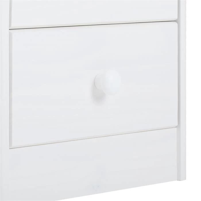 Nachttisch RONDO Aus Kiefer Mit 2 Schubladen, In Weiß 6 Nachttisch RONDO Aus Kiefer Mit 2 Schubladen, In Weiß – Bild 6