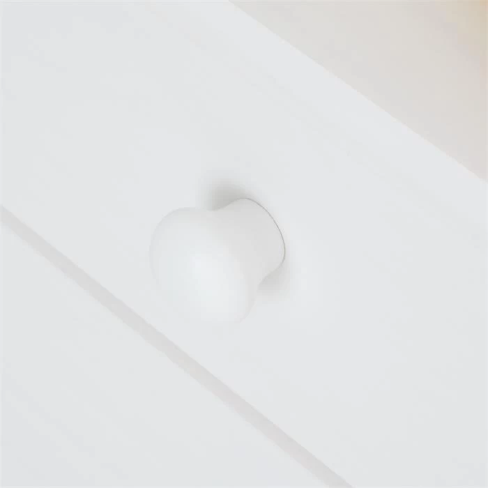 Nachttisch RONDO Mit 3 Schubladen, Kiefer In Weiß 6 Nachttisch RONDO Mit 3 Schubladen, Kiefer In Weiß – Bild 6