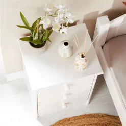 Nachttisch RONDO Mit 3 Schubladen, Kiefer In Weiß 9 Nachttisch RONDO Mit 3 Schubladen, Kiefer In Weiß -Berühmt Möbel 8102 AC3