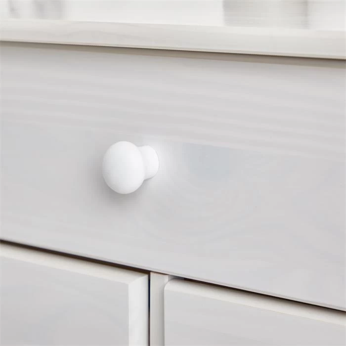 Sideboard RONDO, Kiefer Massiv Mit 7 Schubladen In Weiß 6 Sideboard RONDO, Kiefer Massiv Mit 7 Schubladen In Weiß – Bild 6