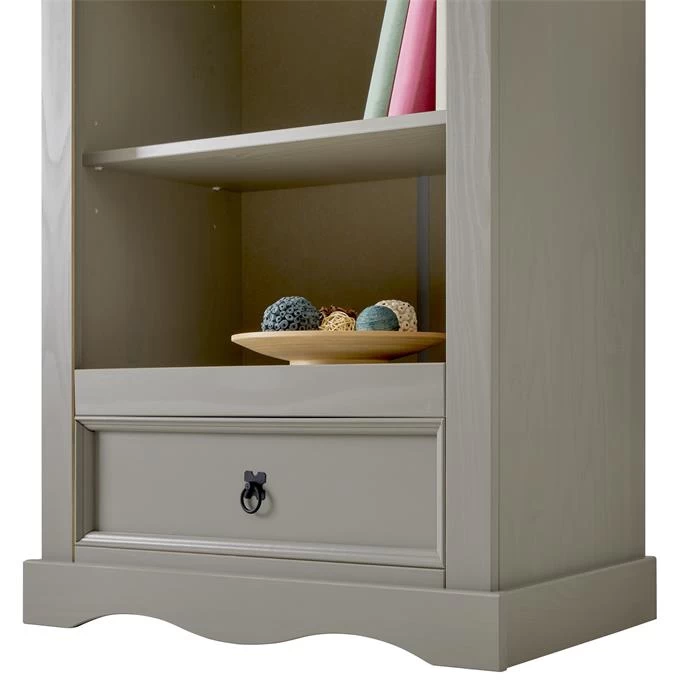 Bücherschrank TEQUILA, Kiefer Massiv Grau/braun, Mexiko 6 Bücherschrank TEQUILA, Kiefer Massiv Grau/braun, Mexiko – Bild 6