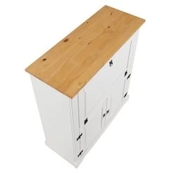 Weinschrank TEQUILA, Kiefer Massiv Weiß/braun, Mexiko Möbel -Berühmt Möbel 81266 4 N