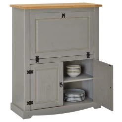 Weinschrank TEQUILA, Kiefer Massiv Grau/braun, Mexiko -Berühmt Möbel 81267 2