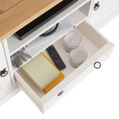 Mexico TV Lowboard TEQUILA In Weiß/braun, Kiefer Massiv -Berühmt Möbel 81273 5