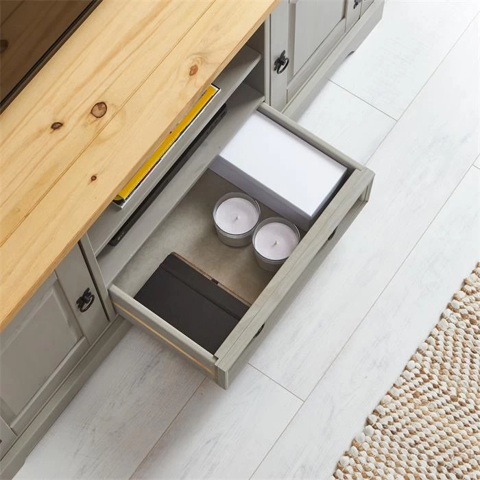 Mexico TV Lowboard TEQUILA In Grau/braun, Kiefer Massiv 4 Mexico TV Lowboard TEQUILA In Grau/braun, Kiefer Massiv – Bild 4