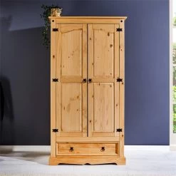 Kleiderschrank TEQUILA, Kiefer Massiv, Mexiko -Berühmt Möbel 81295 A0 3N2