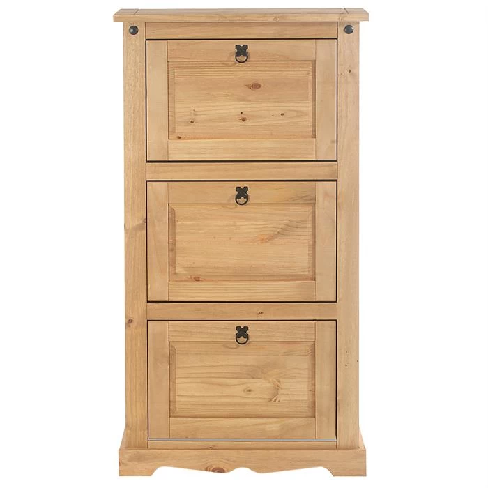 Schuhschrank TEQUILA, Kiefer Massiv, Mit 3 Klappen, Mexiko 2 Schuhschrank TEQUILA, Kiefer Massiv, Mit 3 Klappen, Mexiko – Bild 2