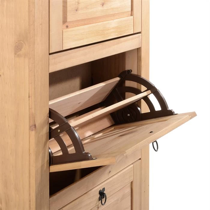 Schuhschrank TEQUILA, Kiefer Massiv, Mit 3 Klappen, Mexiko 4 Schuhschrank TEQUILA, Kiefer Massiv, Mit 3 Klappen, Mexiko – Bild 4