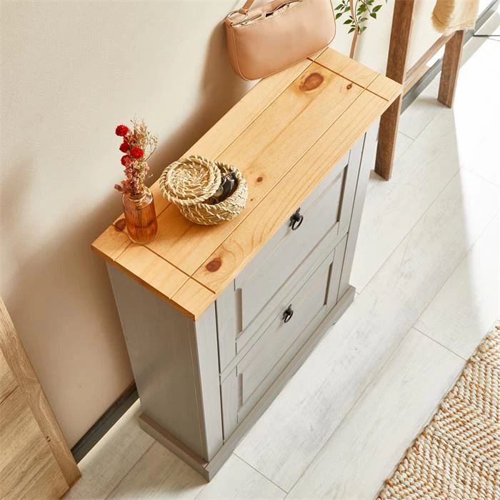 Schuhkipper TEQUILA Mit 2 Klappen Grau/braun, Mexiko 4 Schuhkipper TEQUILA Mit 2 Klappen Grau/braun, Mexiko – Bild 4