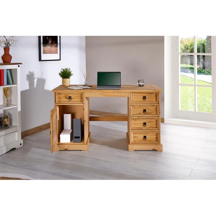 Mexiko Schreibtisch TEQUILA, Kiefer Massiv 5 Mexiko Schreibtisch TEQUILA, Kiefer Massiv – Bild 5