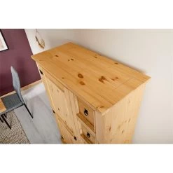 Brotschrank TEQUILA, Massiver Kiefer Gebeizt, Mexiko -Berühmt Möbel 81408 A3