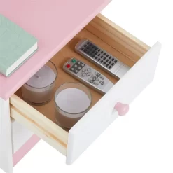 Nachttisch RONDO Aus Kiefer, In Weiß/rosa 10 Nachttisch RONDO Aus Kiefer, In Weiß/rosa -Berühmt Möbel 8201 4