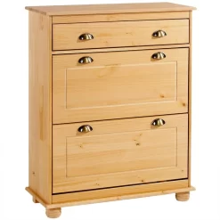 Schuhschrank COLMAR Gebeizt Mit 2 Klappen