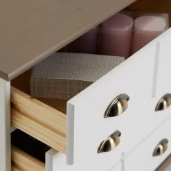 Sideboard COLMAR, Kiefer Massiv Weißtaupe, Mit 11 Schubladen -Berühmt Möbel 8313 3