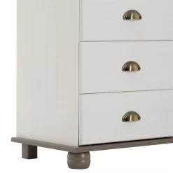 Sideboard COLMAR, Kiefer Massiv Weißtaupe, Mit 11 Schubladen -Berühmt Möbel 8313 4