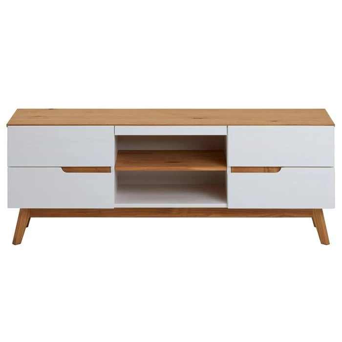 Lowboard TV Möbel TIBOR, Weiß 2 Lowboard TV Möbel TIBOR, Weiß – Bild 2