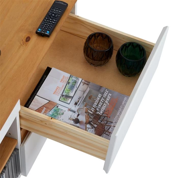 Lowboard TV Möbel TIBOR, Weiß 5 Lowboard TV Möbel TIBOR, Weiß – Bild 5