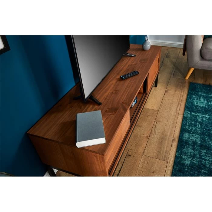 TV Lowboard SELMA In Dunkelbraun, Kiefer Massiv 5 TV Lowboard SELMA In Dunkelbraun, Kiefer Massiv – Bild 5