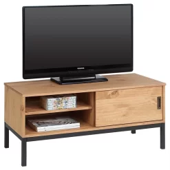 TV Lowboard SELMA-K Hellbraun, Kiefer Massiv -Berühmt Möbel 83909 2