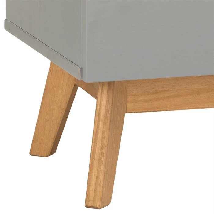 TV Lowboard TIBOR In Grau, Kiefer Massiv 6 TV Lowboard TIBOR In Grau, Kiefer Massiv – Bild 6