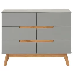 Sideboard TIBOR Mit 6 Schubladen, Grau -Berühmt Möbel 83918 2