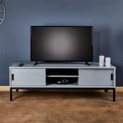 TV Lowboard SELMA In Grau, Kiefer Massiv -Berühmt Möbel 83928 A0 4N