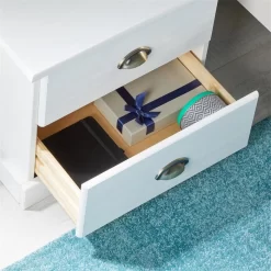 Nachttisch PARIS Mit 2 Schubladen, In Weiß -Berühmt Möbel 84138 AC4