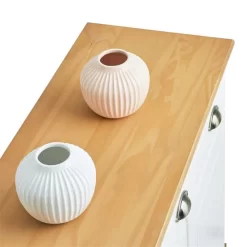 Sideboard PARIS Aus Massiver Kiefer In Weiß/braun Mit 2 Schubladen Und 3 Türen -Berühmt Möbel 84145 4