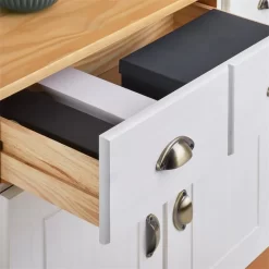 Sideboard PARIS Aus Massiver Kiefer In Weiß/braun Mit 2 Schubladen Und 3 Türen -Berühmt Möbel 84145 5